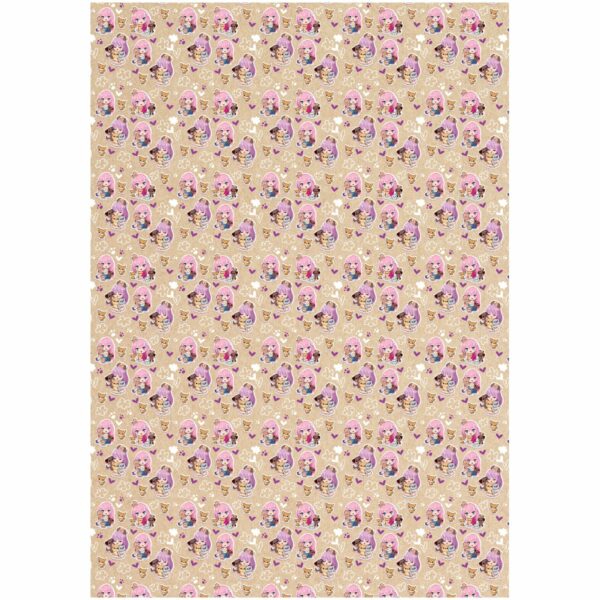 Упаковочная бумага крафт 70*100см, MESHU "Настоящая дружба", 70г/м2
