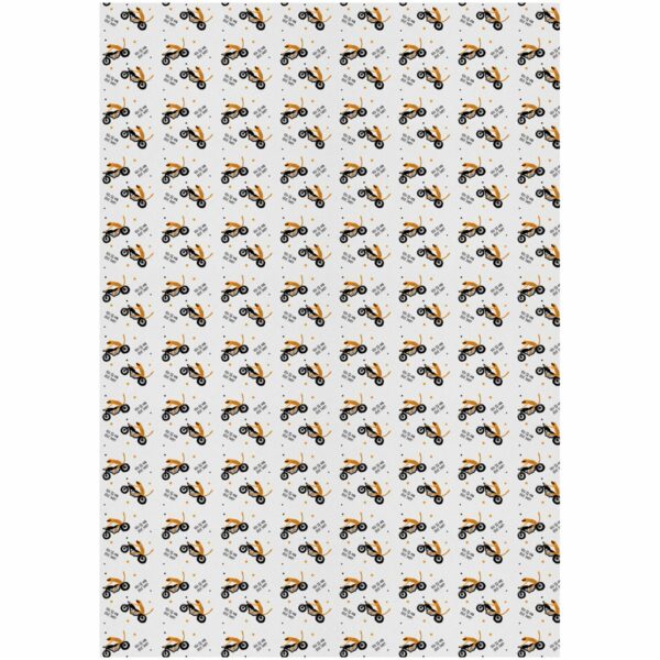 Упаковочная бумага белый крафт 70*100см, MESHU "Что за лев этот тигр", 70г/м2