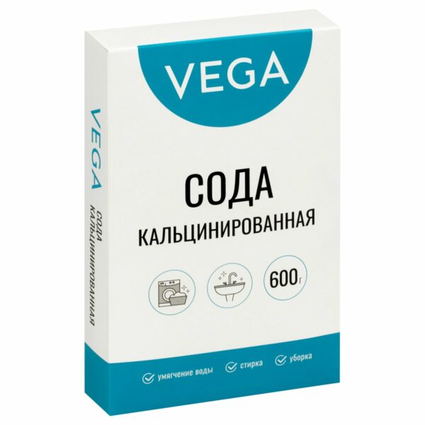 Сода кальцинированная, Vega, 600г, картонная коробка