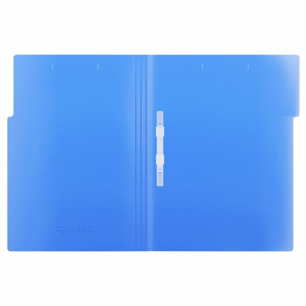 Папка с пластиковым скоросшивателем Berlingo "No Secret", 500мкм, полупрозрачная синяя