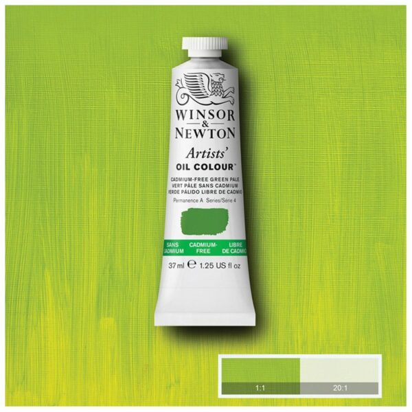 Краска масляная профессиональная Winsor&Newton "Artists Oil", 37мл, беcкадмиевый бледно-зеленый