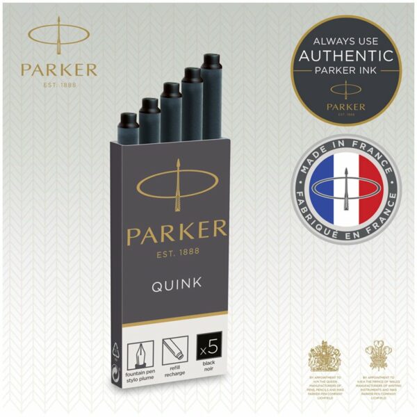 Картриджи чернильные Parker "Cartridge Quink" черные, 5шт., блистер