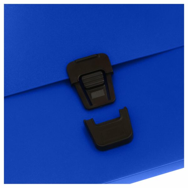 Папка-портфель 1 отделение СТАММ "Стандарт" А4, 1000мкм, на замке, пластик, синяя