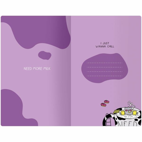 Планер недатированный, 32л., 135*210мм, на скобе MESHU "Milk pool", матовая ламинация, выборочный лак