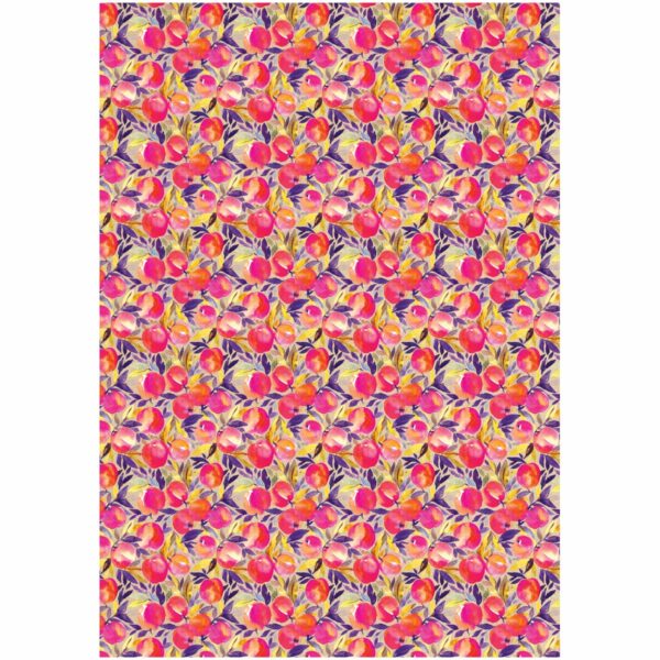 Упаковочная бумага крафт 70*100см, MESHU "Акварельные штрихи", 70г/м2, ассорти 5 дизайнов