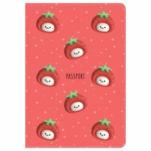 Обложка для паспорта MESHU "Strawberry", ПВХ, 2 кармана