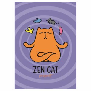 Обложка для паспорта MESHU "Zen Cat", ПВХ, 2 кармана