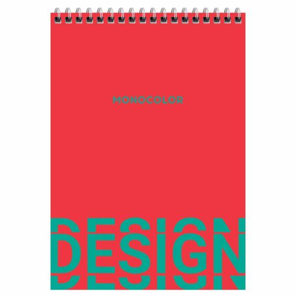 Блокнот А5 80л. на гребне BG "Mono design", твердая обложка, глянцевая ламинация