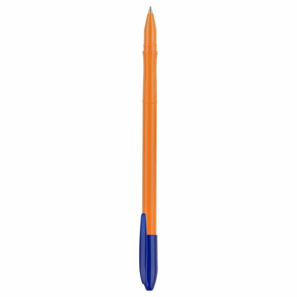 Ручка шариковая СТАММ "Вега" синяя, 1,0мм, оранжевый корпус