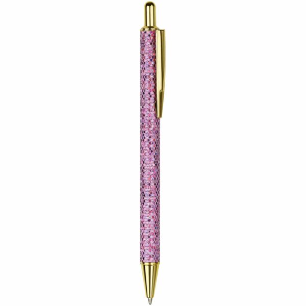 Ручка шариковая автоматическая MESHU "Pink shimmer" синяя, 1,0мм