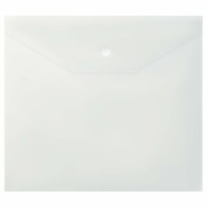 Папка-конверт на кнопке СТАММ А5+, 120мкм, пластик, прозрачная