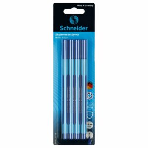 Набор шариковых ручек Schneider "Slider Edge F" 4шт., синие, 0,8мм, трехгранный корпус, блистер