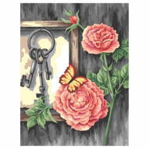 Картина по номерам на холсте ТРИ СОВЫ "Ключи", 30*40, с акриловыми красками и кистями