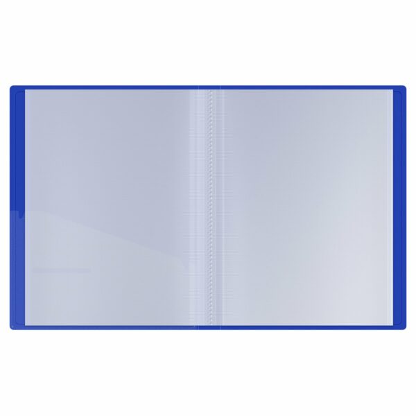 Папка с 80 вкладышами Berlingo "Soft Touch", 35мм, 800мкм, синяя, с внутр. карманом
