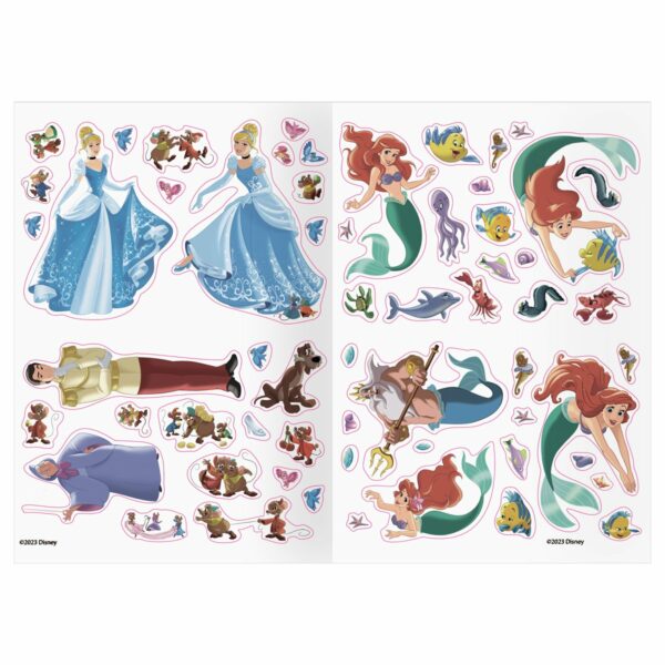 Книжка-задание, А5 ТРИ СОВЫ "Многоразовые наклейки. Принцесса Disney. Волшебные мечты", с наклейками и постерами, 8стр.