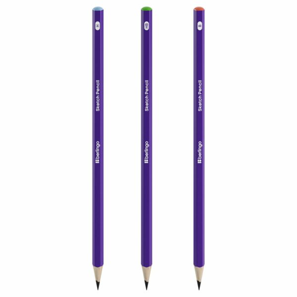 Набор карандашей ч/г Berlingo "Sketch Pencil" 3шт., H, HB, B, заточен., картон. упаковка, европодвес