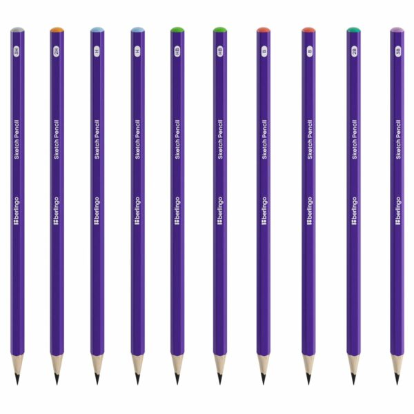 Набор карандашей ч/г Berlingo "Sketch Pencil" 10шт., 3H-3B, заточен., картон. упаковка, европодвес