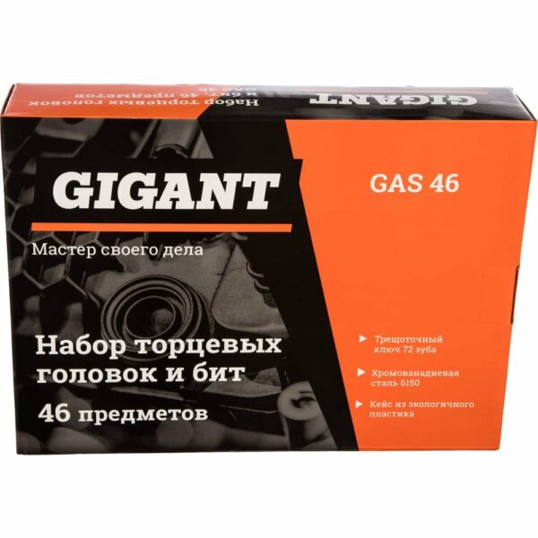 Набор торцевых головок и бит Gigant GAS 46