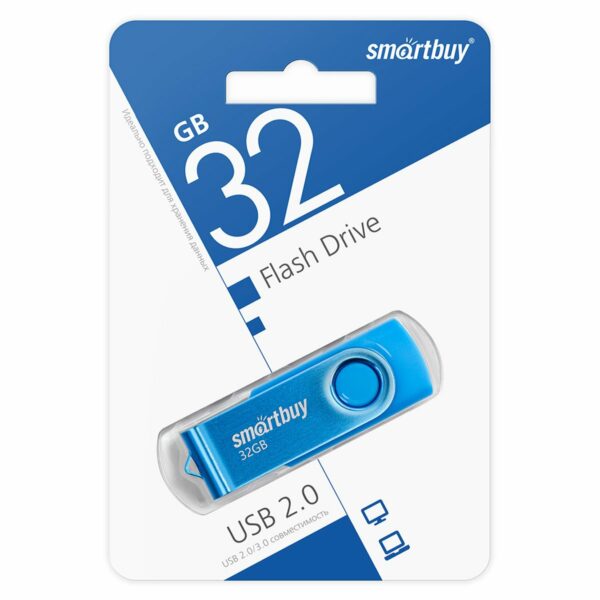 Память Smart Buy "Twist" 32GB, USB 2.0 Flash Drive, синий