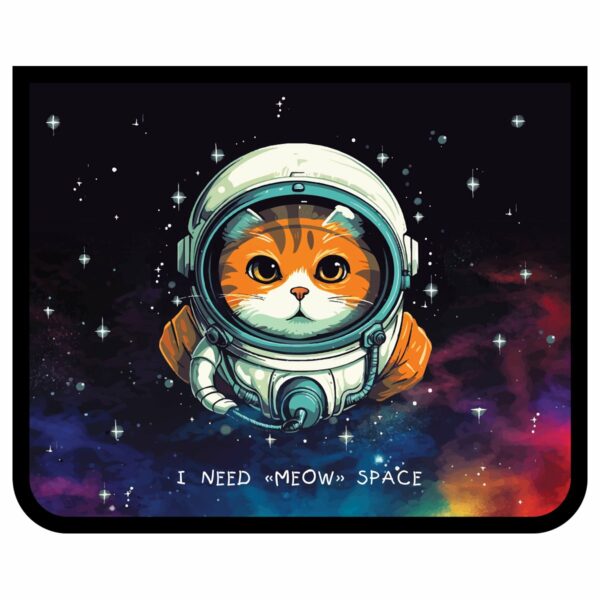 Папка для тетрадей 1 отделение, А5, ArtSpace "Meow Space", пластик, на молнии