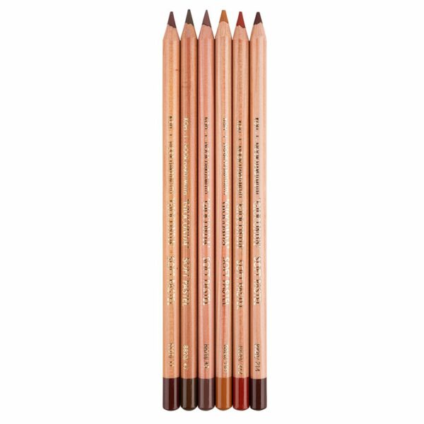 Пастельные карандаши Koh-I-Noor "Gioconda Soft 8826 Brown Line ", 6цв., картон. упак., европодвес