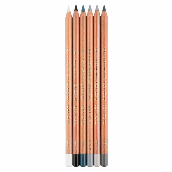 Пастельные карандаши Koh-I-Noor "Gioconda Soft 8826 Grey Line ", 6цв., картон. упак., европодвес