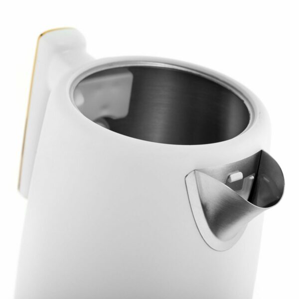 Чайник с термометром BRAYER BR1018, 1,7 л, 2200 Вт, закрытый нагревательный элемент, сталь, белый