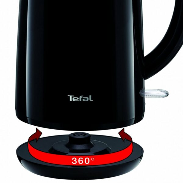 Чайник TEFAL KO260830, 1,7 л, 2150 Вт, закрытый нагревательный элемент, двойные стенки, пластик, черный, 7211002465