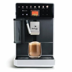 Кофемашина KAFFIT A5, 1400 Вт, объем 1,3 л, емкость для зерен 200 г, автокапучинатор, белая, A5 White