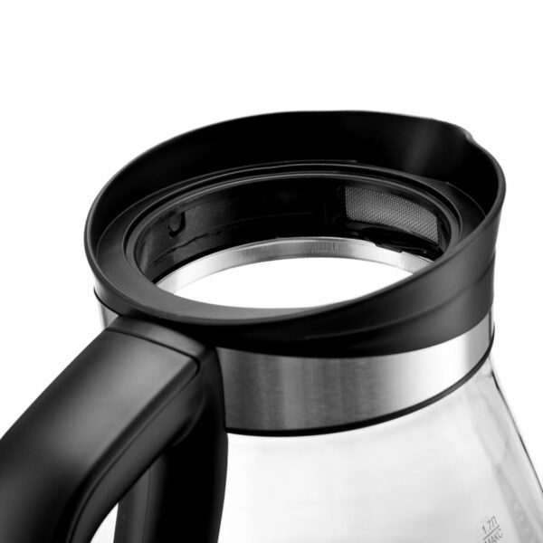Чайник BRAYER BR1048, 1,7л, 2200 Вт, закрытый нагревательный элемент, стекло, черный