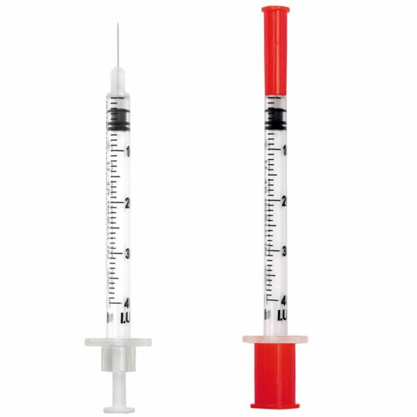 Шприц инсулиновый SFM, 1 мл, КОМПЛЕКТ 10 шт., в пакете, U-40 игла несъемная 0,3х8 мм - 30G, 534254