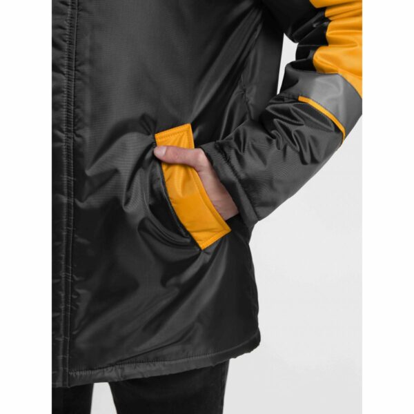 Куртка зимняя Стандарт (тк.Оксфорд), черный/оранжевый