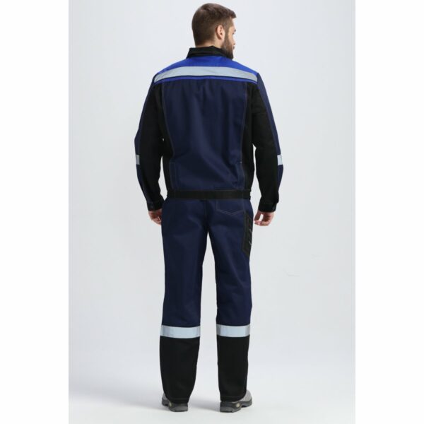 Костюм Виват-1 Премиум IMP (тк.Смесовая,240) брюки, т.синий/черный/васильковый