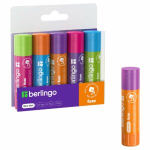 Клей-карандаш Berlingo "Fuze", 10г, 5шт., в PET боксе, европодвес, ПВП