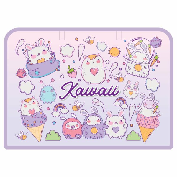 Папка с ручками А4 ArtSpace "Kawaii", пластик, на молнии, 40мм