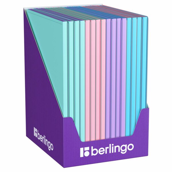 Папка с 10 вкладышами Berlingo "Haze", 9мм, 600мкм, с внутр. карманом, софт-тач, ассорти