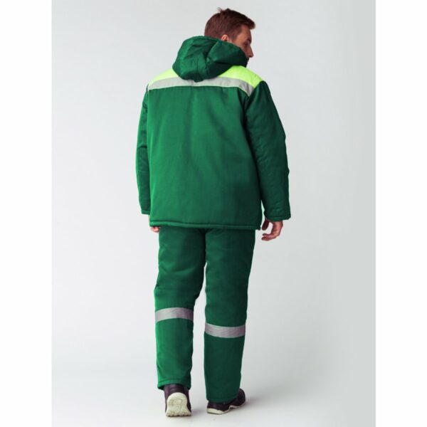 Куртка зимняя Экспертный-Люкс NEW (тк.Смесовая,210), зеленый/лимонный
