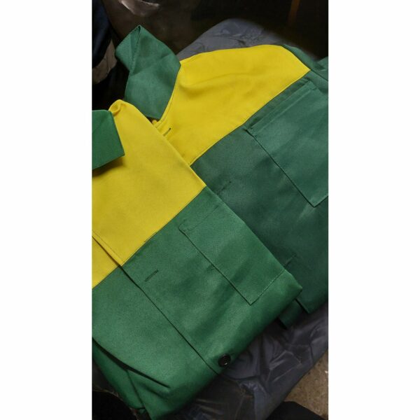 Костюм Стандарт (тк.Смесовая,210) брюки ЭТ, зеленый/желтый