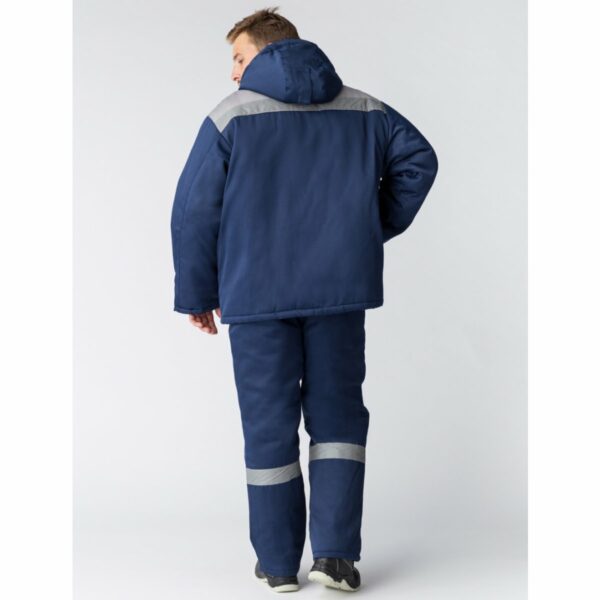 Куртка зимняя Экспертный-Люкс NEW (тк.Смесовая,210), т.синий/серый