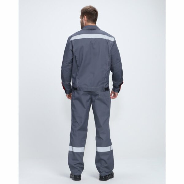Костюм Фаворит-1 Премиум СОП IMP (тк.Смесовая,240) брюки, т.серый/серый/красный