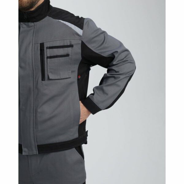 Куртка Милан CH (тк.Смесовая,260), т.серый/черный