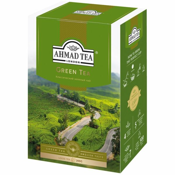 Чай Ahmad Tea "Green Tea", зеленый, листовой, 200г