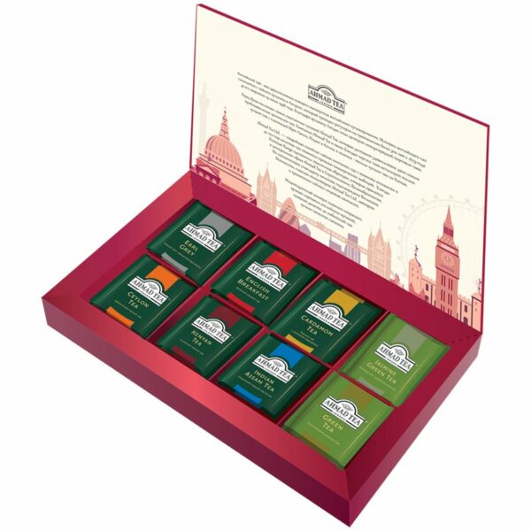 Подарочный набор чая Ahmad Tea "London Selection", 8 вкусов, 40 фольг. пак., карт. коробка