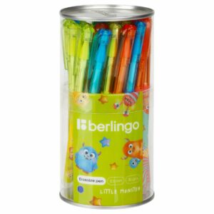 Ручка гелевая стираемая Berlingo "Little monster" синяя, 0,5мм, прорезин. корпус, корпус ассорти, туба