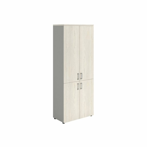 Шкаф NW 2080/4 закрытый белое дерево/серый