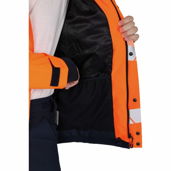 Куртка мужская утепленная ACTIVE, флуоресцентный оранжевый-синий