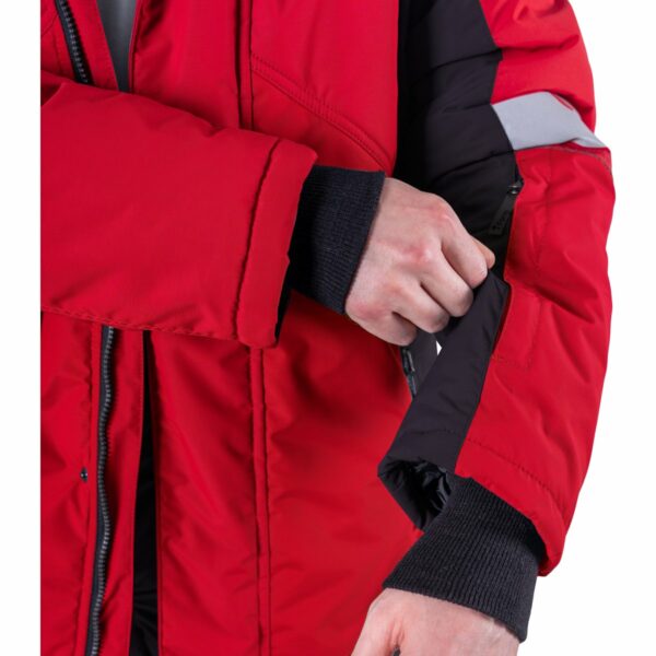 Куртка ХАЙ-ТЕК SAFETY зимняя, красный-черный