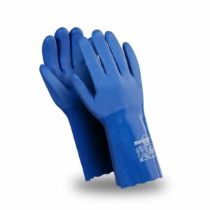 Перчатки ШЕЛЬФ (CG-981), ПВХ, 1.9 мм, 300 мм, нейлон, цвет синий