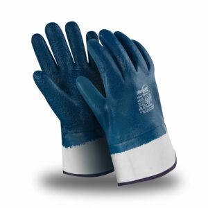 Перчатки ГЕРКУЛЕС (MG-228), джерси, нитрил полный, крага, цвет синий