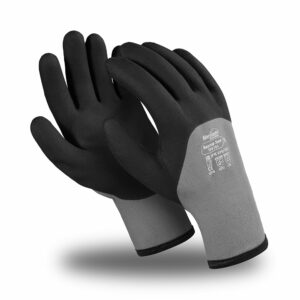 Перчатки ВИНТЕР ХИМ (WG-783), акрил, нейлон, ПВХ сплошной, тесьма, цвет черно-серый